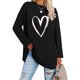 thumbnail image 1 of ICHUANYI Clearance Women Classic Floral Print Crewneck Long Sleeve Loose Tops Blouses Shirt(Black, XXL) ICHUANYI WER2023081115009, 1 of 5