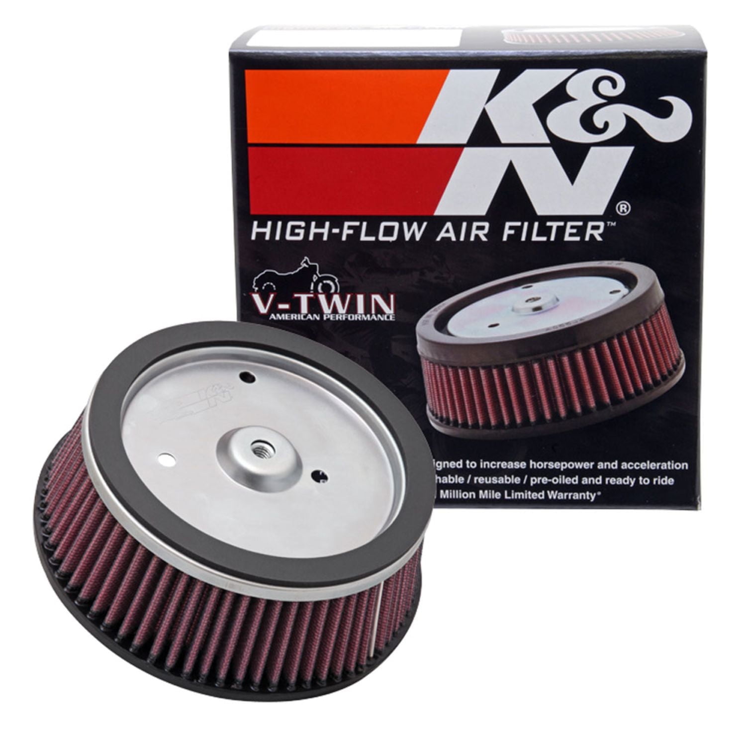 K&N Washable Lifetime Performance Air Filter Round E-3200 - View #4