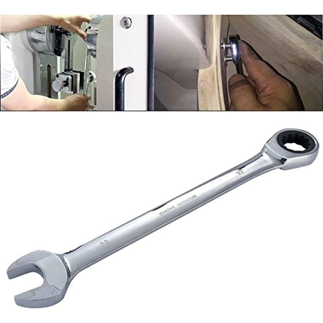 Jinsinto 32mm Ratchet Wrench Combination Wrenches Set Metric MM Gear Box Open End