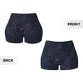 thumbnail image 5 of Fotbe Navy Dark Blue Seamless Shorts, Womens Workout Shorts High Waist Stretch Booty Short for Gym/Yoga/Running/Biking-, 5 of 9
