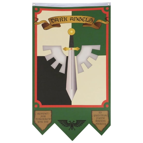 Wargame Style Dark Angels 5th Flag Banner Home Yard Garden Decor 30x50in