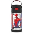 thumbnail image 1 of Botella de acero inoxidable THERMOS FUNTAINER de 12 onzas con pajita aislante al vacío para niños, Spider-Man., 1 of 10