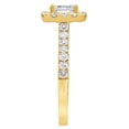 thumbnail image 3 of Unique Moments 1.50 ct Lab Grown Diamond Halo Emerald Engagement Ring in 10K Yellow Gold, 3 of 5