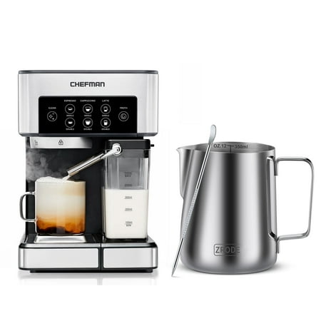 

Milk Frothing Pitcher 12oz 20oz 32oz Espresso Steaming Pitchers Stainless Steel Cappuccino Coffee Machine Accessories Barista Tools Steamer Froth Pitchers Milk Jug Cup with Decorating Pen Latte Art