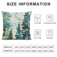 thumbnail image 6 of Nawypu  Watercolor Blue Green Tree Pillow Covers Rustic Style Nature Forest Print Decorative Throw Pillows Winter Christmas Square Cushion Case for Home Sofa Couch Bed Outdoor,Set of 2, 6 of 6