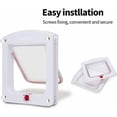 thumbnail image 4 of Puerta para gatos para gatos, perros, pequeña puerta para gatos con cerradura de 4 vías, fácil de instalar, 4 of 5