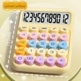 thumbnail image 4 of Calculadora Mecánica Pantalla LCD Grande Botón Redondo Grande Calculadora de Color Caramelo Adecuado para Oficina Escuela Azul, 4 of 5