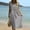 Gray, variant on 100%Cotton Summer Dresses for Women Fashion Boho Hollow Out Trim Short Sleeve Maxi Dress Comfy Breathable A Line Long Dresses