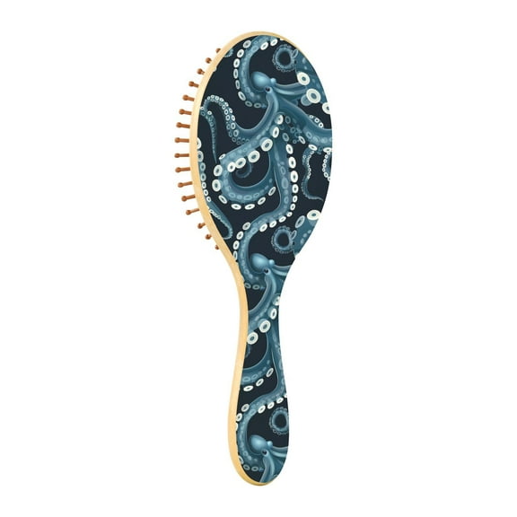 JSTEL Octopus Tentacles Hair Brush for Women Men Natural Wood Detangler Brushes for All Hair Types Hairbrush for Wet & Dry