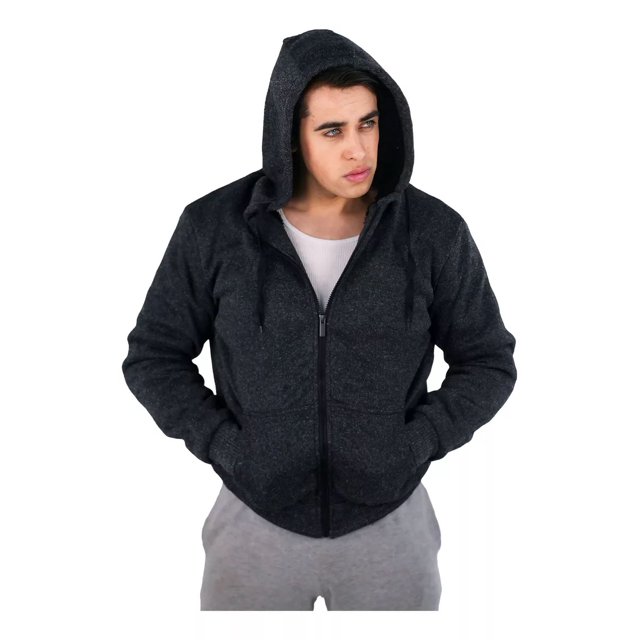 Sudadera Hoodie Hombre Borrega Con Capucha Negro Reimer