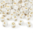 thumbnail image 2 of 1 box 52pcs 26 style Food Grade Eco-Friendly Silicone Beads Cube Letter A~Z 12x12x12mm 2pcs/style, 2 of 8