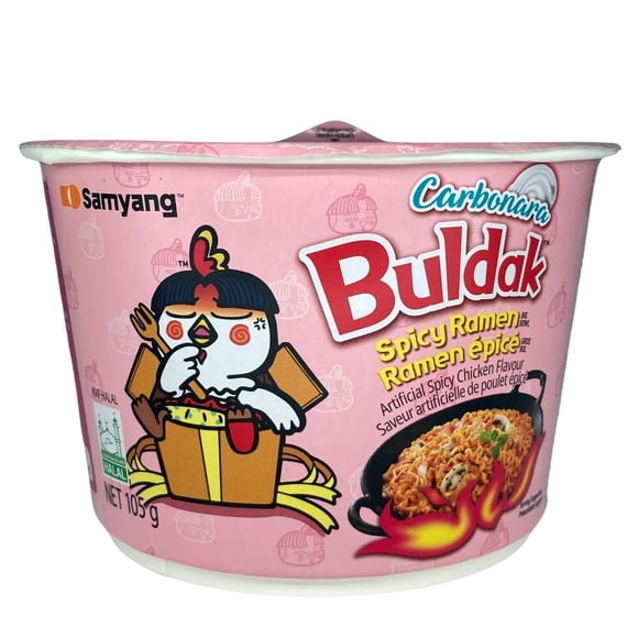 Samyang Buldak Nouilles Instantanées Ramen au Poulet Épicé Carbonara 105g