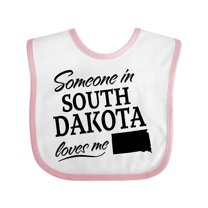 Inktastic Someone in South Dakota Loves Me Boys or Girls Baby Bib