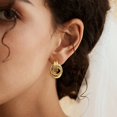 thumbnail image 2 of Aretes SHERLOVE chapados en oro con nudo, ligeros, 2 of 6