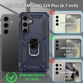 thumbnail image 2 of Phone Case for S24 Plus Case Samsung Galaxy S24 Plus Phone Case, Military Grade, Heavy Duty, with Kickstand Ring, Support Magnet Car Mount for Samsung Galaxy S24 Plus Case Blue, 2 of 14