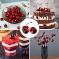 thumbnail image 4 of Happon 100pcs Artificial Cherries,Simulation Cherries Fruit Cherries,Artificial Cherry Decorations Fake Fruit Model Home House Kitchen Party Decoration Desk Ornament, 4 of 7