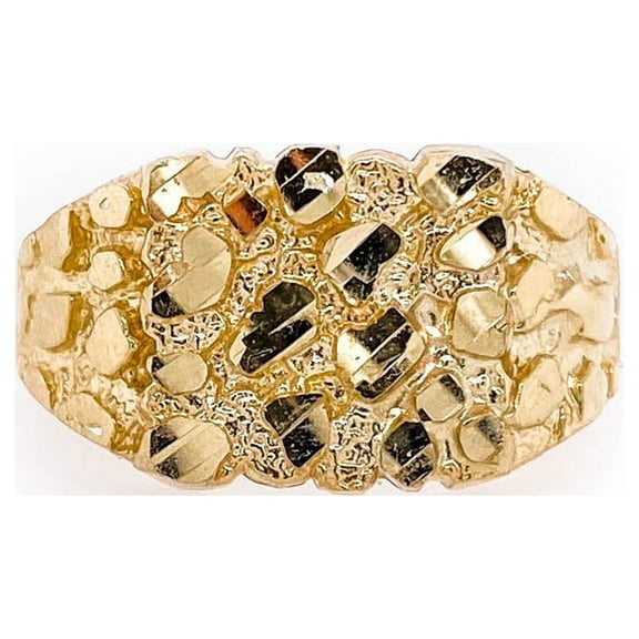 Tesori & Co Pinky Rectangle Nugget Ring in 10k Yellow Gold, Size 7