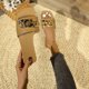 thumbnail image 5 of Sandalias de Deslizamiento de las Mujeres una Correa de la Cadena de Oro Mulas, Sandalias de las Mujeres Cómodas Casual Playa Verano, 5 of 9