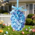 thumbnail image 7 of Hydrangea Easter Egg Acrylic Hanging Decoration, Colorful Floral Egg Ornament for Easter Tree Decorations, Walls, Parties and Home Spring Decorations, Cute and Vibrant Easter Accent, 3.15in, Blue, 7 of 7