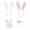 C, variant on PEONAVET 3 Pcs Easter Dog Headbands, Cute Bunny Ear Headbands with 4 Bow Tie, Spring Adjustable Pet Costume for Easter Party Favors