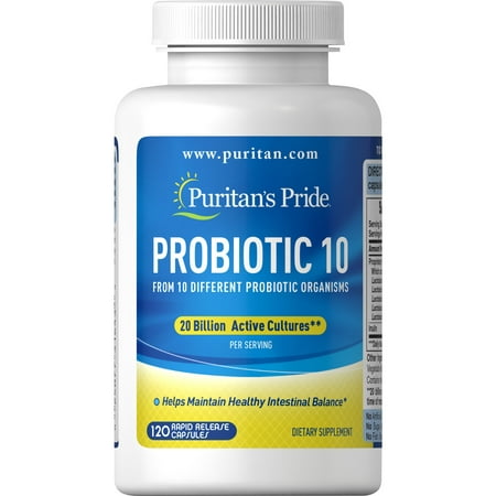 Puritans Pride Rapid Release Probiotic 10 Capsules 120