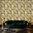 thumbnail image 4 of Boho Peel and Stick Wallpaper Vintage Lemon Floral Purple Flowers Yellow Wall Mural 23.6in x 9.8ft Self Adhesive Removable Wall Paper Renter Friendly Wallpaper for Bedroom Kitchen Farm, 4 of 8