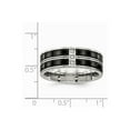 thumbnail image 7 of Stainless Steel Polished Black IP Plated CZ Band Size: 8; for Adults and Teens; for Women and Men, 7 of 7