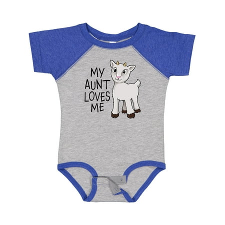 

Inktastic My Aunt Loves Me- cute goat Boys or Girls Baby Bodysuit