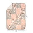 thumbnail image 3 of Modern Moments by Gerber Baby & Toddler Girl Super Soft Patchwork Blanket, Ivory Floral, 3 of 7
