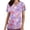 Purple, variant on Luxalzxs Womens Scrub Tops Short Sleeve V-Neck Medical Uniform Easter Eggs Printed Pockets Blouse Nursing Uniforms Workwear