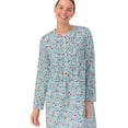 thumbnail image 3 of Aria Women’s 100% Cotton Woven Flannel Long Sleeve Nightgown, Sizes XS-5X, 3 of 7