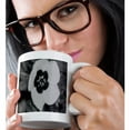 thumbnail image 2 of 3drose, Wild Flower Black N White, 11oz Magic Transforming Mug, 2 of 7