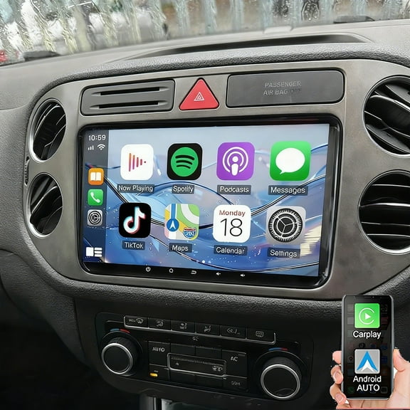 Gsuatey Car Radio Stereo for VW Tiguan 2007-2015 with Wireless Carplay Android Auto, Android 13 7 Inch IPS Touch Screen Support Bluetooth/GPS/WiFi/SWC/FM   Back-up Camera