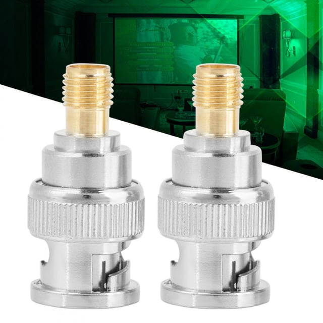 2pcs Bnc Masculino A Sma Conector Coaxial Femenino Femenino Para La Radio Aficionado