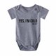 thumbnail image 1 of Body De Bebé Canastilla Onesies Para Niños Pequeños Niñas Niños Camiseta De Manga Corta Con Estampado De Letras Mono Romper Gris Odeerbi LM103-6274, 1 of 6