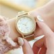 thumbnail image 4 of Relojes de lujo para mujer, pulsera de malla con incrustaciones de cristal de oro rosa, a la moda, nuevo, 4 of 5