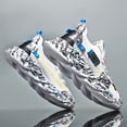 thumbnail image 5 of 2026 New/Men's Summer Breathable Low-Top Sneakers with Thick Cushioned Sole - Striped Mesh Sneakers for Running, Gym & Casual Wear -  Lace-Up Design, Active Lifestyle Lightweight Comfortable, Modern, 5 of 9