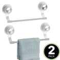 thumbnail image 2 of Toallero mDesign, soporte de pared con fuerte succión para baño, paquete de 2, 2 of 6