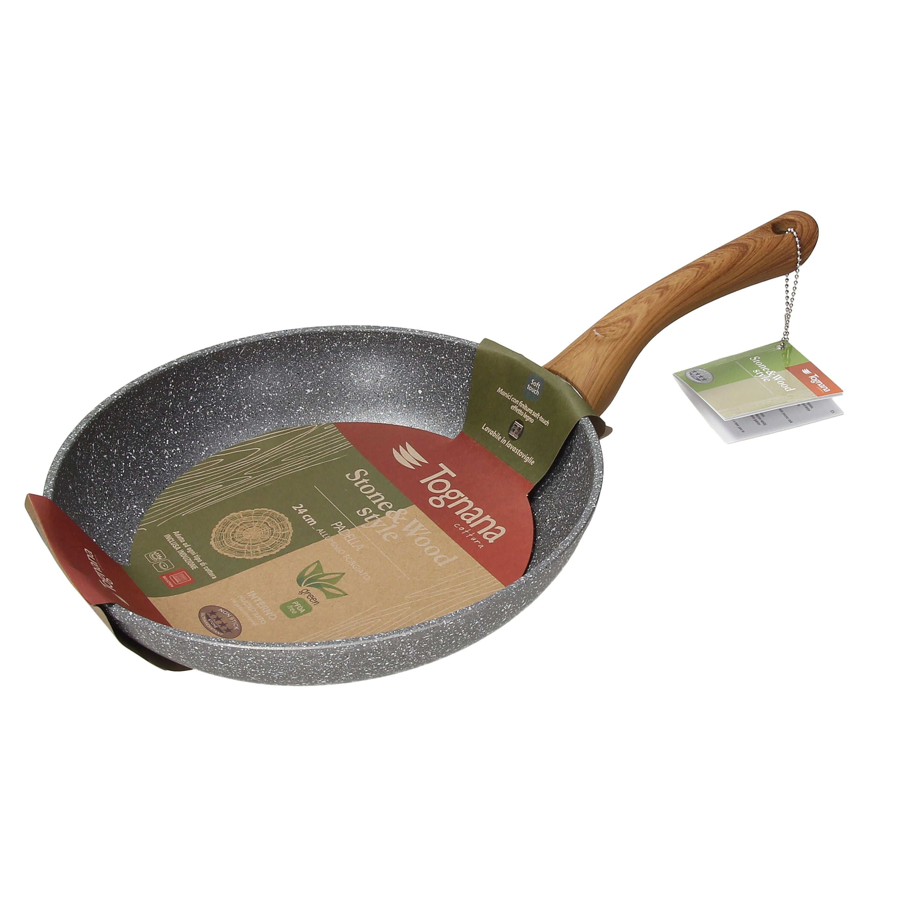 Natural Elements Woodstone Big Skillet/Frying Pan Nonstick Heavy Duty 11”  Inch