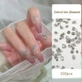 thumbnail image 6 of Milue 100Pcs Luxury Nail Charms 3D Nail Art Rhinestones Diamond Manicure Decoration, 6 of 21
