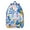 Blue, variant on Unisex Bohemian Print Zipper Backpack, Stylish Boho Rucksack with Front Pocket, Lightweight Bag for School University Work Commute, Great Gift Choice