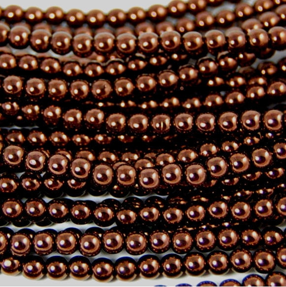 UnCommon Artistry Glass Pearl Beads 200pcs 4mm - Bronze Chocolate