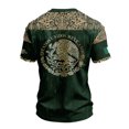 thumbnail image 4 of Mexico Men's Soccer Jersey, Men's Mexican Heritage Aztec Graphic T-Shirt, Short Sleeve Athletic Football Top, Eagle and Snake Emblem Fan Gear, 4 of 6
