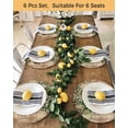 thumbnail image 4 of 13 Inch Round Placemats Set of 6, Sage Green Black Women Non Slip Heat Insulation PP Table Mats, Spring Eucalyptus Brown Wooden Washable Place Mats for Kitchen Dining Party Table Decor, 4 of 7