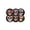 A, variant on 6 PCS Halloween Coasters, 3.93 in Round Spooky Skull Wooden Drink Coasters, Non Slip Heat Resistant Cup Mats for Coffee Cups Wine Glasses Halloween Party Table Decorations
