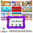 thumbnail image 4 of Contixo - Tablet para niños de 7 pulgadas, 2 GB, 32 GB, Wi-Fi, Android, Bluetooth, control parental, aplicaciones de aprendizaje preinstaladas, funda protectora a prueba de niños, Contixo V9-3 púrpura Contixo Contixo Kids, 4 of 5