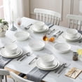 thumbnail image 7 of Vancasso 24 Piece Porcelain Dinnerware Sets, Porcelain Dinner Sets for 6, Plates and Bowls Sets with Embossed Design, Dishwasher & Microwave Safe, Black Trim, 7 of 7