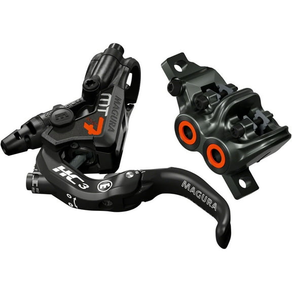 Magura MT7 HC Carbon Disc Brake*, PM, Front or Rear, Carbon/Orange