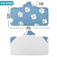 thumbnail image 4 of Yayeee Kids Hooded Towels Toddler Soft Absorbent Beach Bathing Wrap 50" x 23.5", Baseballs Pattern, 4 of 5