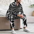 thumbnail image 7 of Fotbe 3D Vortex Illusion Pattern Long Sleeve Pajama Set for Men,Sleepwear Set,2-piece Loungewear Set,Soft PJs Comfy Nightwear with Pockets-Medium, 7 of 7
